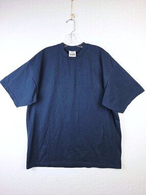 Bundle 2 Pro Club Heavyweight T-Shirts Cotton Navy Short Sleeve Crew Neck sz 2XL